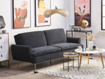 Schlafsofa 3-Sitzer Samtstoff schwarz VETTRE