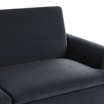 Schlafsofa 3-Sitzer Samtstoff schwarz VETTRE
