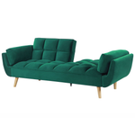 3-Sitzer Schlafsofa Samtstoff grün ASBY