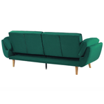 3-Sitzer Schlafsofa Samtstoff grün ASBY
