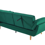 3-Sitzer Schlafsofa Samtstoff grün ASBY