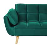3-Sitzer Schlafsofa Samtstoff grün ASBY