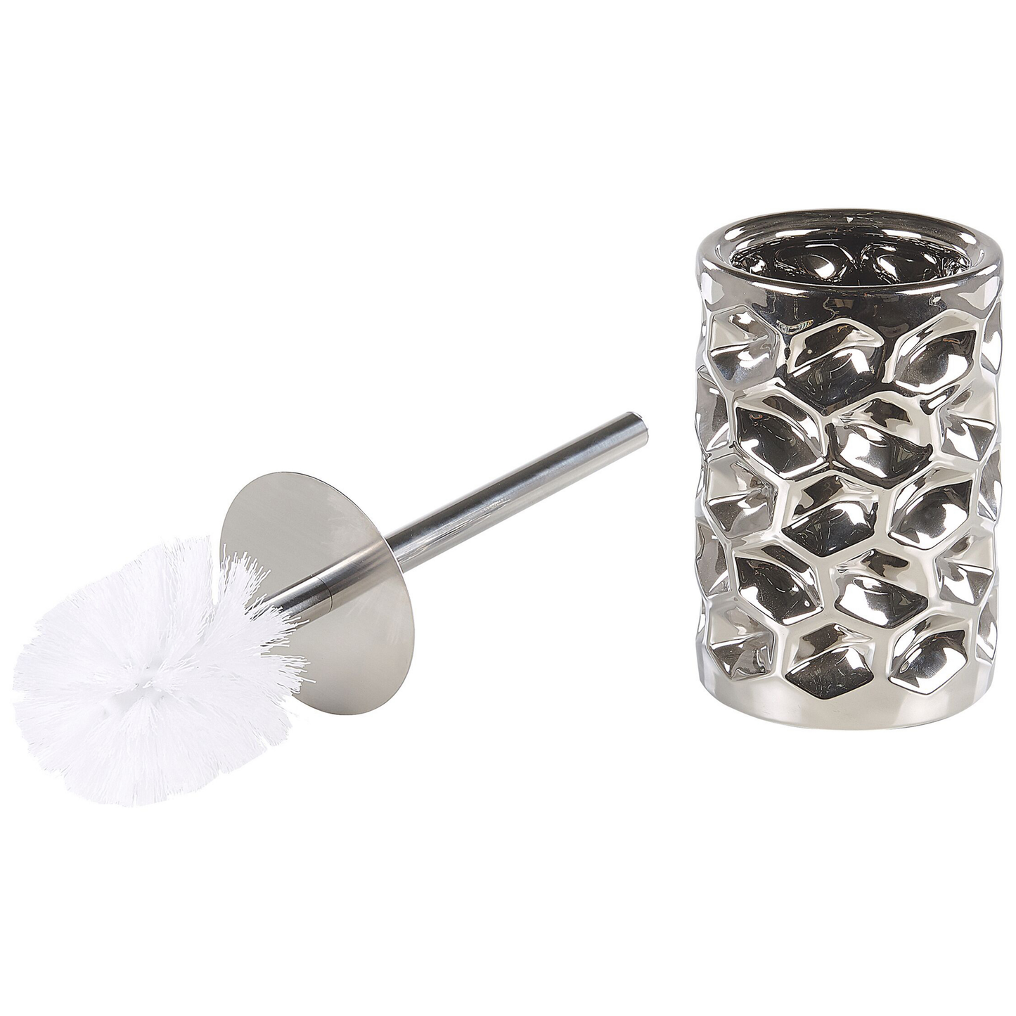 Badaccessoires Set 5-teilig TIRUA Keramik Silber