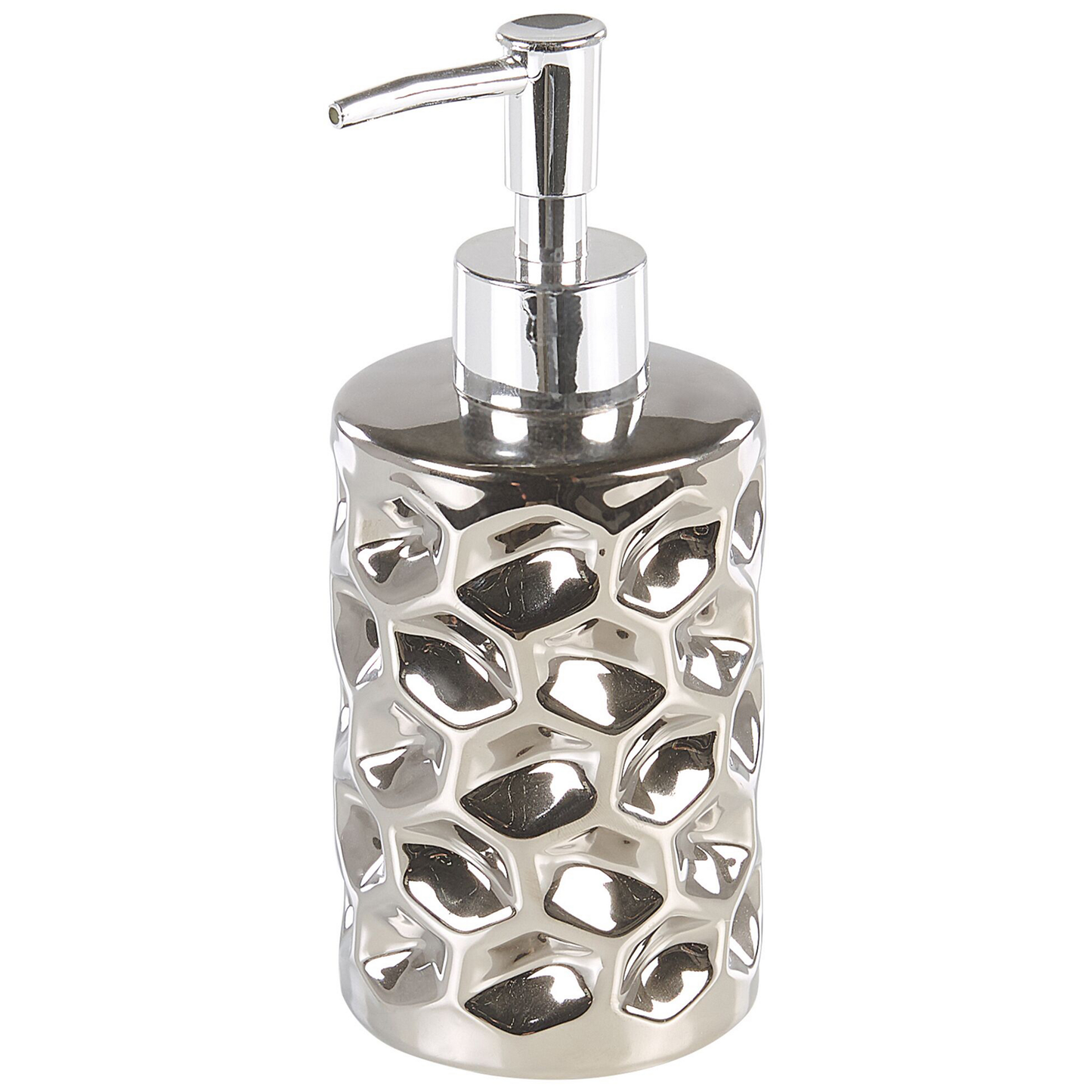 Badaccessoires Set 5-teilig TIRUA Keramik Silber