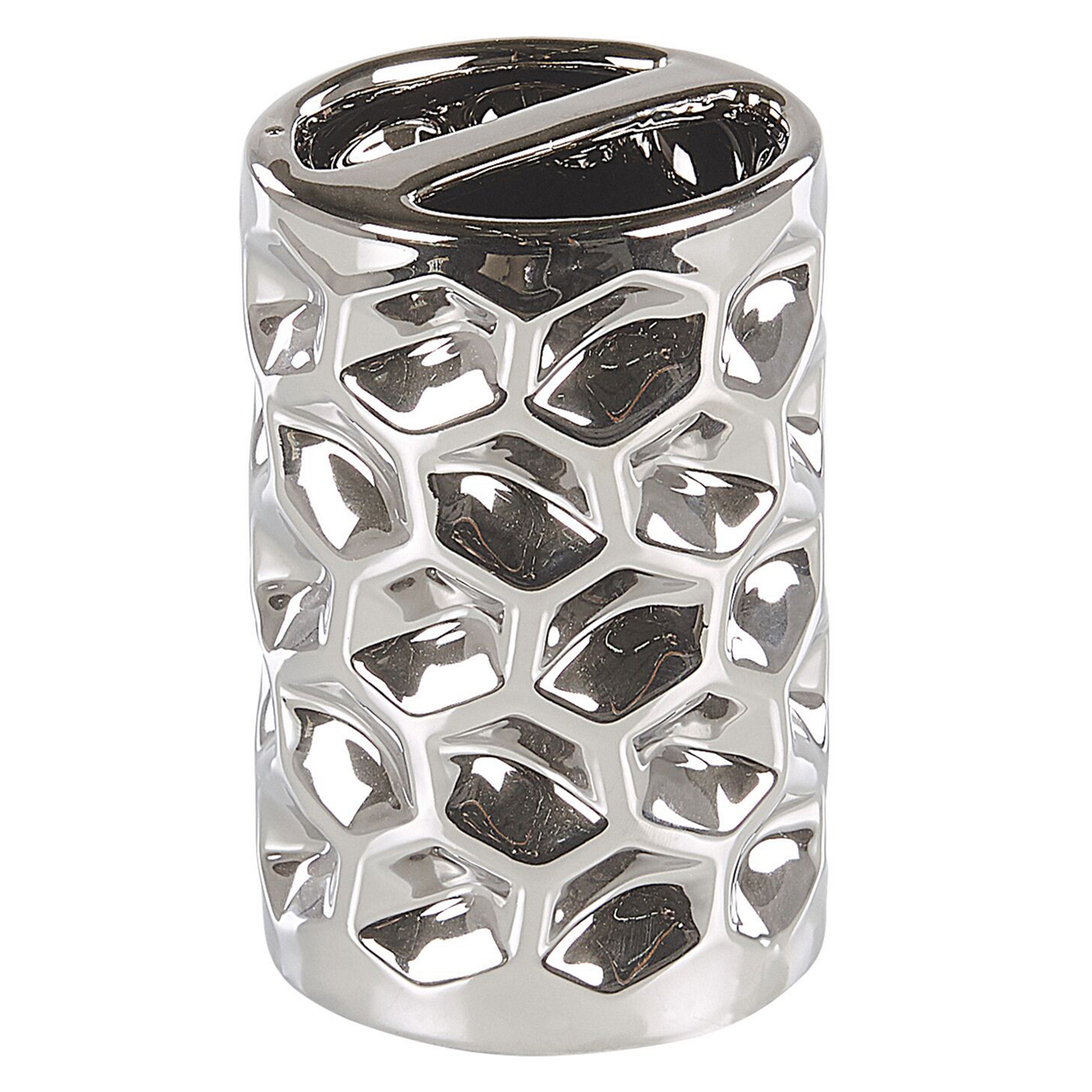 Badaccessoires Set 5-teilig TIRUA Keramik Silber