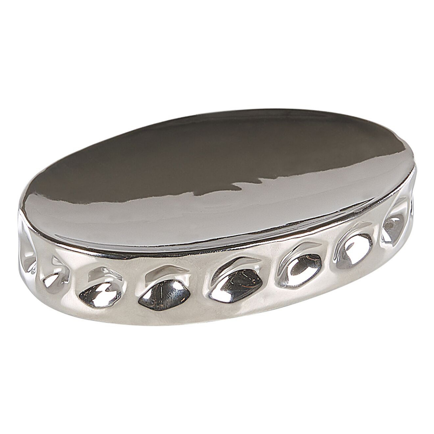 Badaccessoires Set 5-teilig TIRUA Keramik Silber