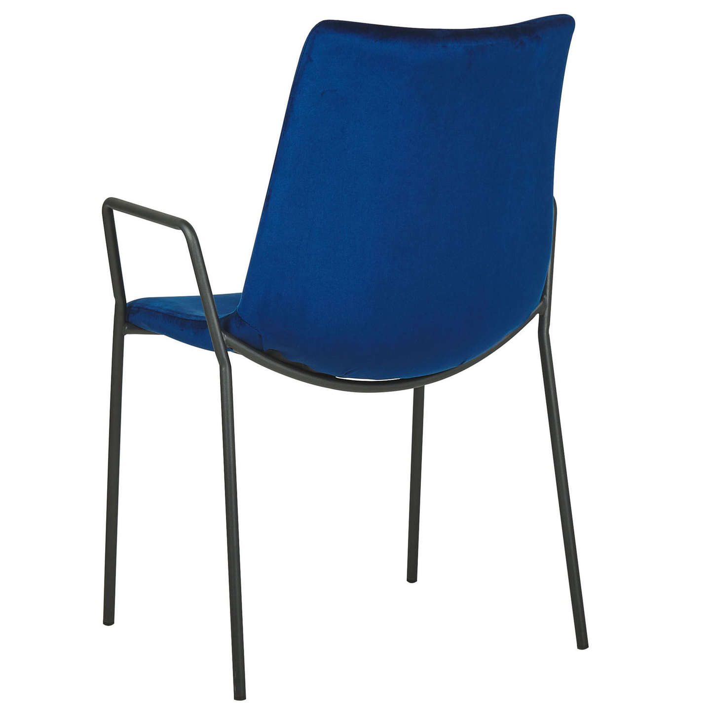 Esszimmerstuhl 2er Set JEFFERSON Samtstoff Dunkelblau