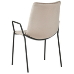 Esszimmerstuhl 2er Set JEFFERSON Samtstoff Taupe