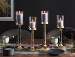 Kerzenständer ABBEVILLE Glas 41 cm Gold