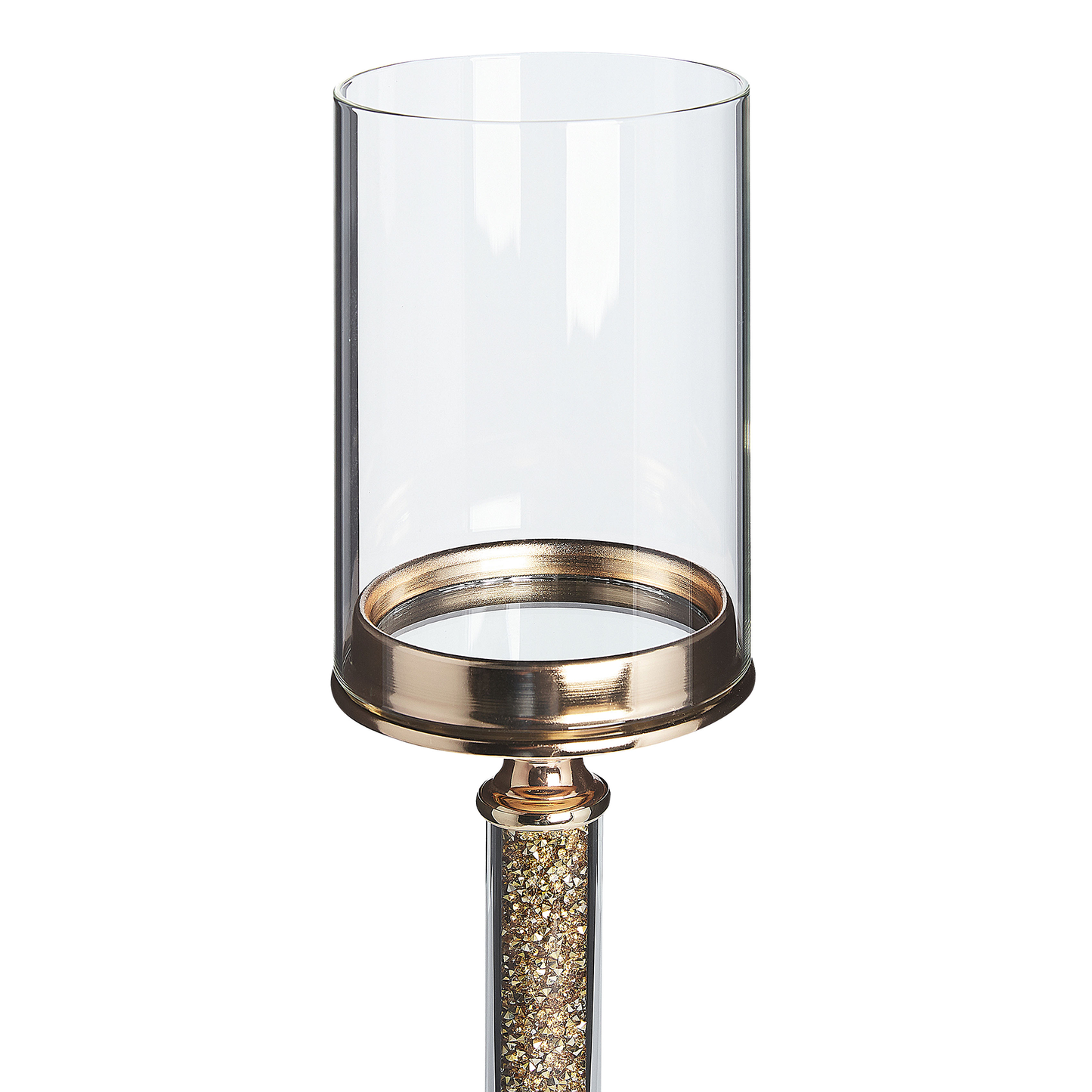 Kerzenständer ABBEVILLE Glas 41 cm Gold