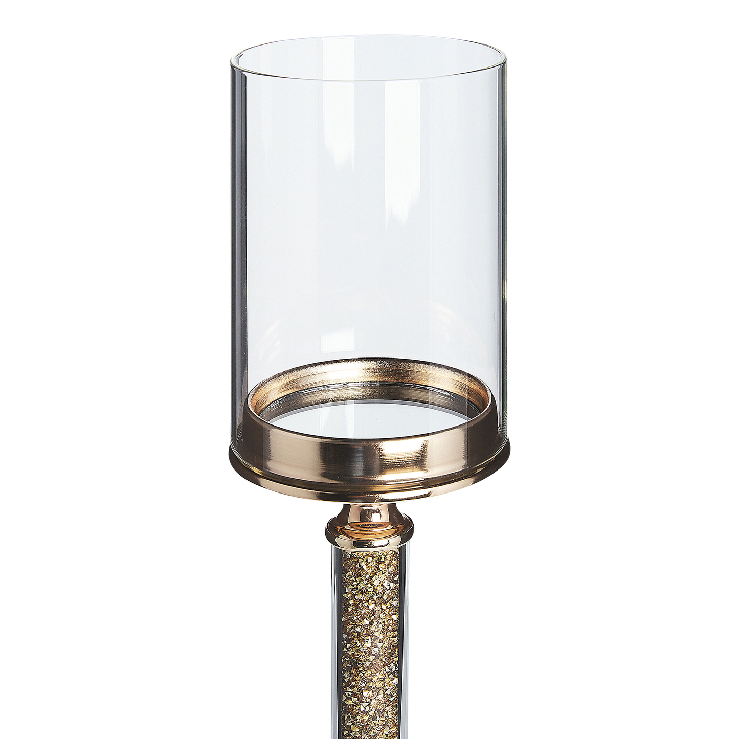 Kerzenständer ABBEVILLE Glas 48 cm Gold