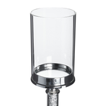 Kerzenständer ABBEVILLE Glas 41 cm Silber