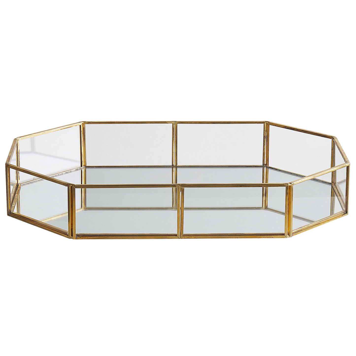 Dekotablett Glas gold Spiegeleffekt 32 x 22 cm CHABRIS