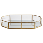 Dekotablett Glas gold Spiegeleffekt 32 x 22 cm CHABRIS