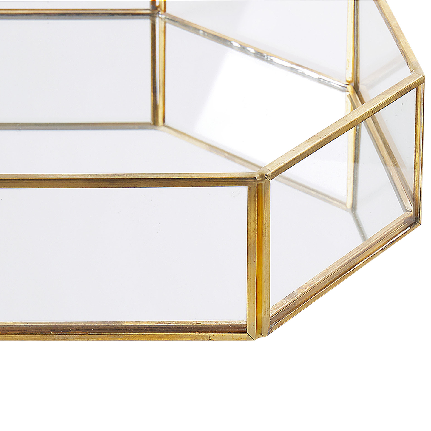 Dekotablett Glas gold Spiegeleffekt 32 x 22 cm CHABRIS