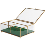 Schmuckschatulle Glas gold 21 x 17 cm SAINTES