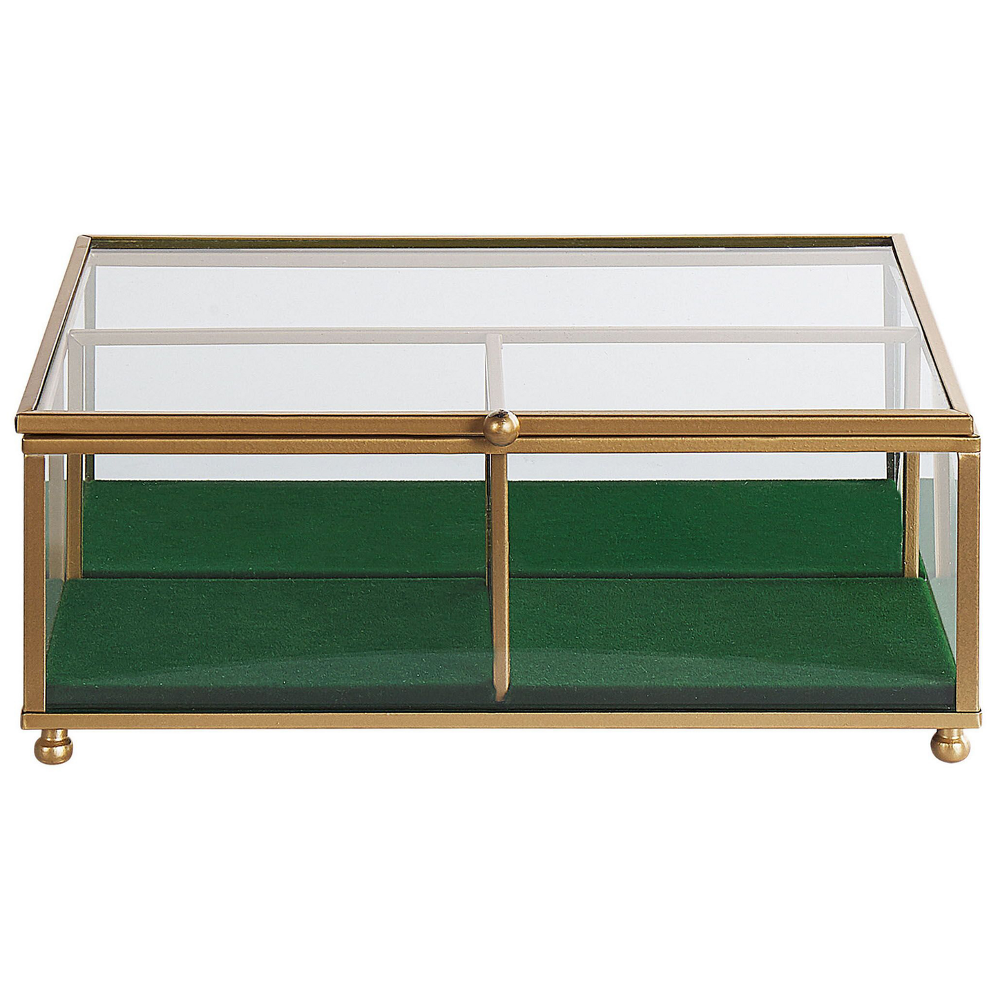 Schmuckschatulle Glas gold 21 x 17 cm SAINTES