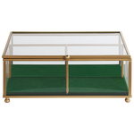 Schmuckschatulle Glas gold 21 x 17 cm SAINTES