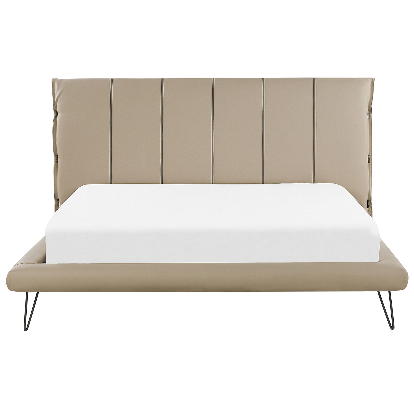 Bett mit Lattenrost Kunstleder BETIN 180 x 200 cm Sandbeige