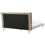 Bett mit Lattenrost Kunstleder BETIN 180 x 200 cm Sandbeige