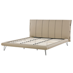 Bett mit Lattenrost Kunstleder BETIN 180 x 200 cm Sandbeige