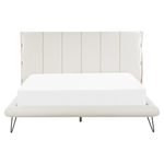 Bett mit Lattenrost Kunstleder BETIN 160 x 200 cm Creme