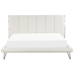 Bett mit Lattenrost Kunstleder BETIN 180 x 200 cm Creme
