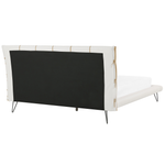 Bett mit Lattenrost Kunstleder BETIN 180 x 200 cm Creme