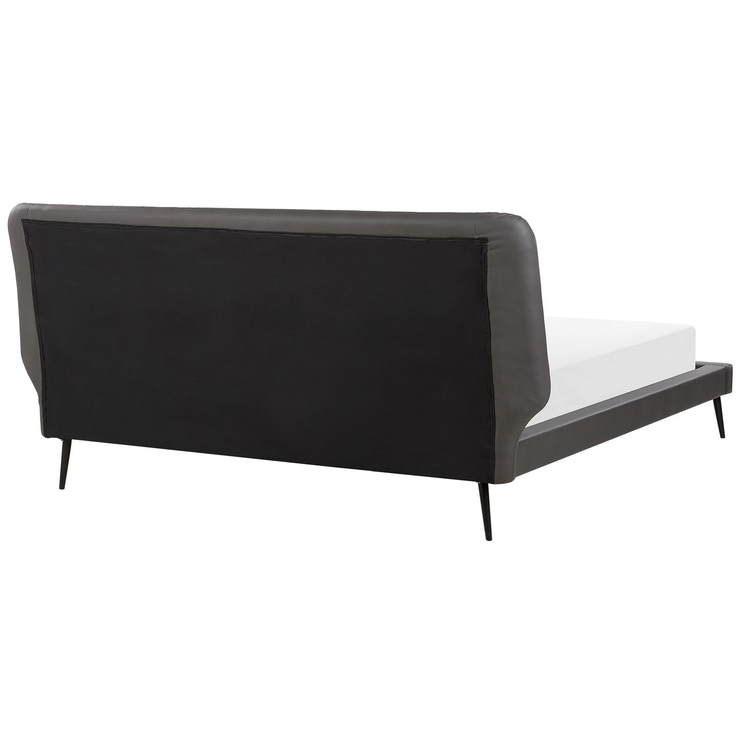Bett mit Lattenrost Kunstleder ESSONNE 180 x 200 cm Grau