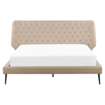Bett mit Lattenrost Kunstleder ESSONNE 160 x 200 cm Beige