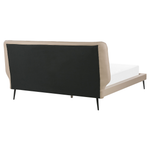 Bett mit Lattenrost Kunstleder ESSONNE 160 x 200 cm Beige