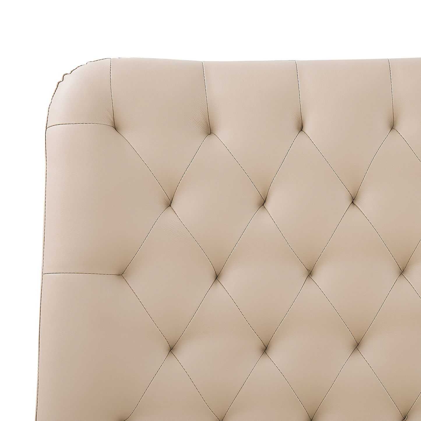Bett mit Lattenrost Kunstleder ESSONNE 160 x 200 cm Beige
