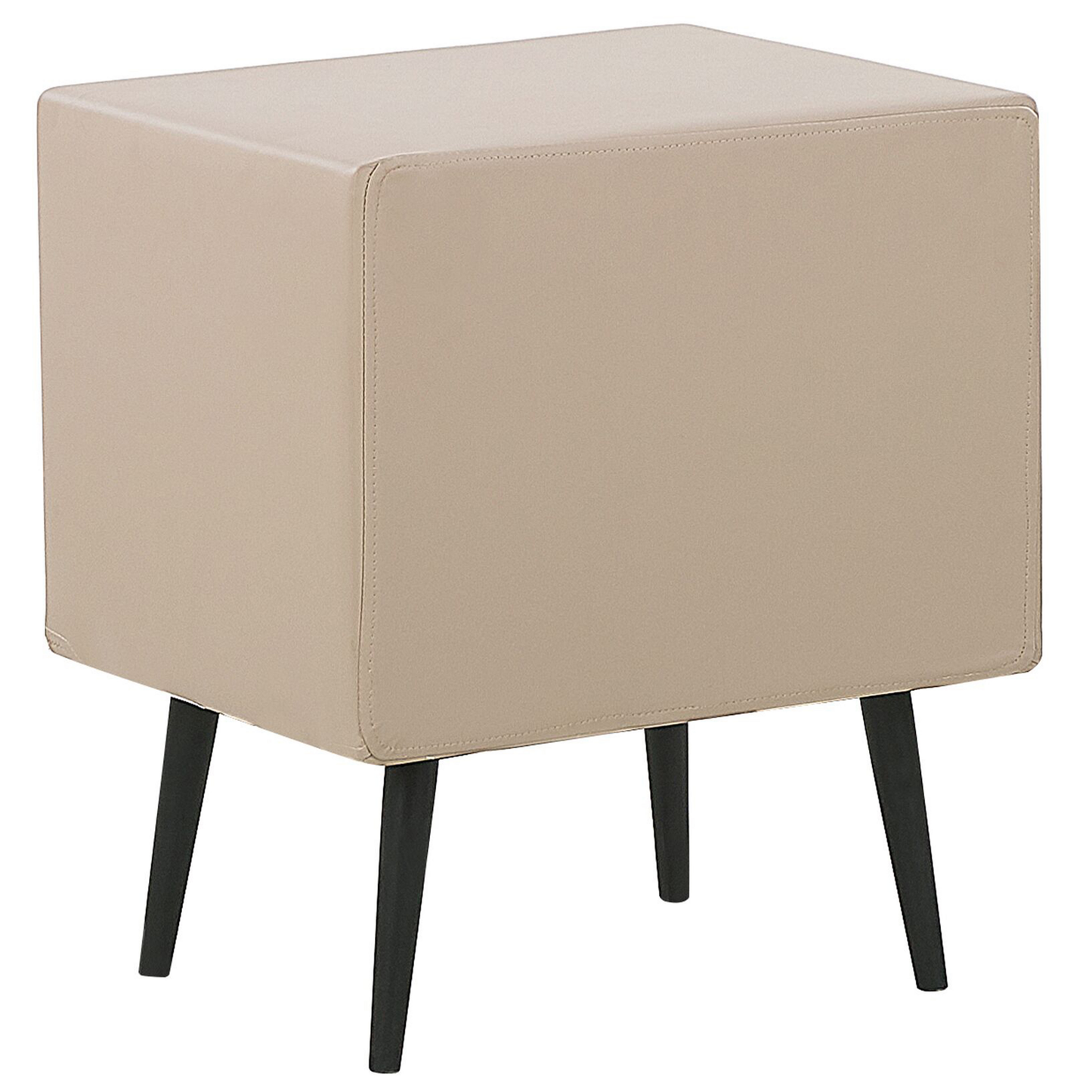 Nachttisch mit 2 Schubladen ESSONNE Kunstleder Beige