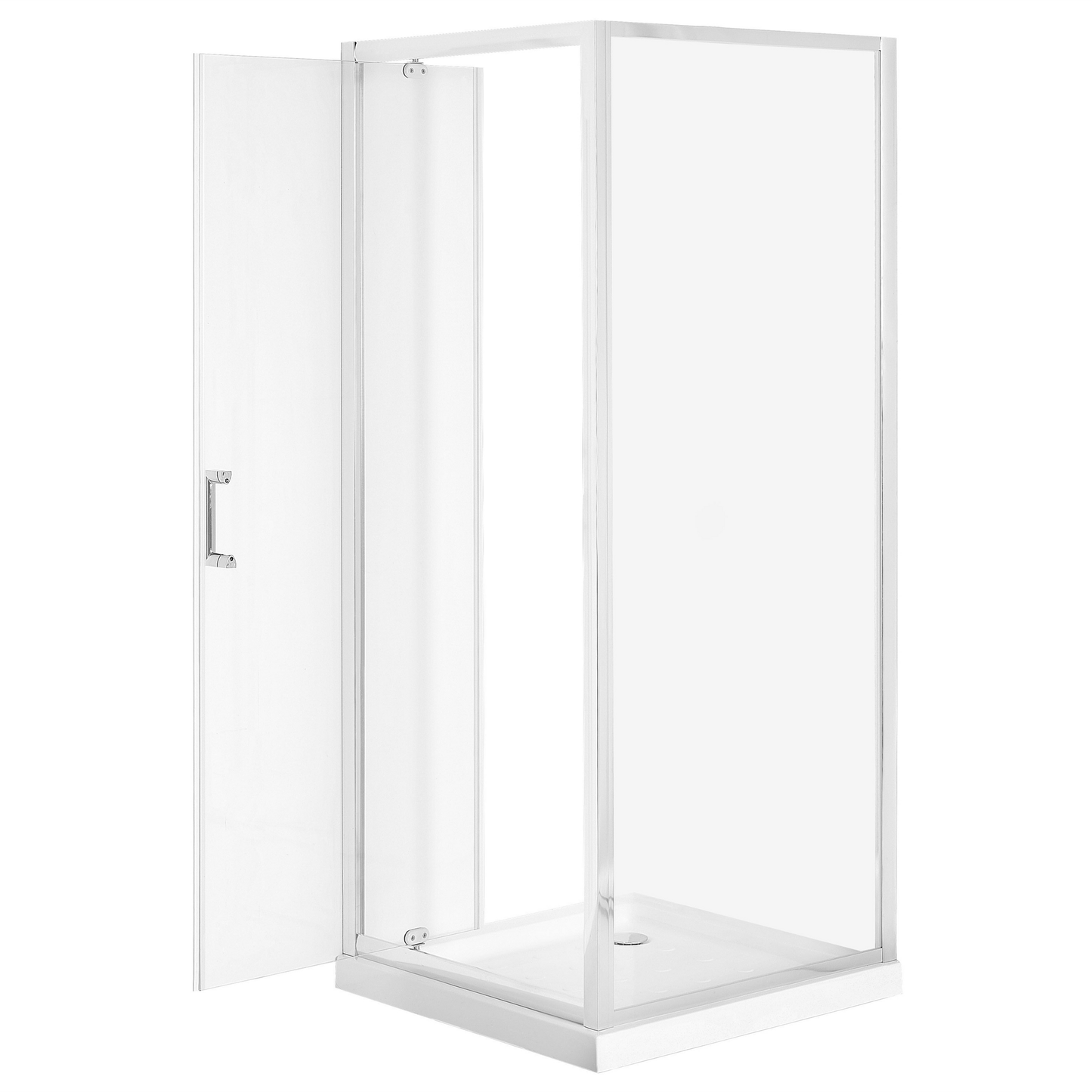 Duschkabine 90 x 90 x 185 cm Silber DARLI