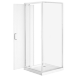 Duschkabine 90 x 90 x 185 cm Silber DARLI