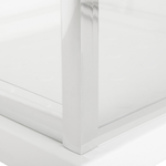 Duschabtrennung aus Temperglas 80 x 80 x 185 cm silber DARLI