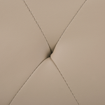 Bettbank Kunstleder beige schwarze Metallbeine 104 cm ESSONNE