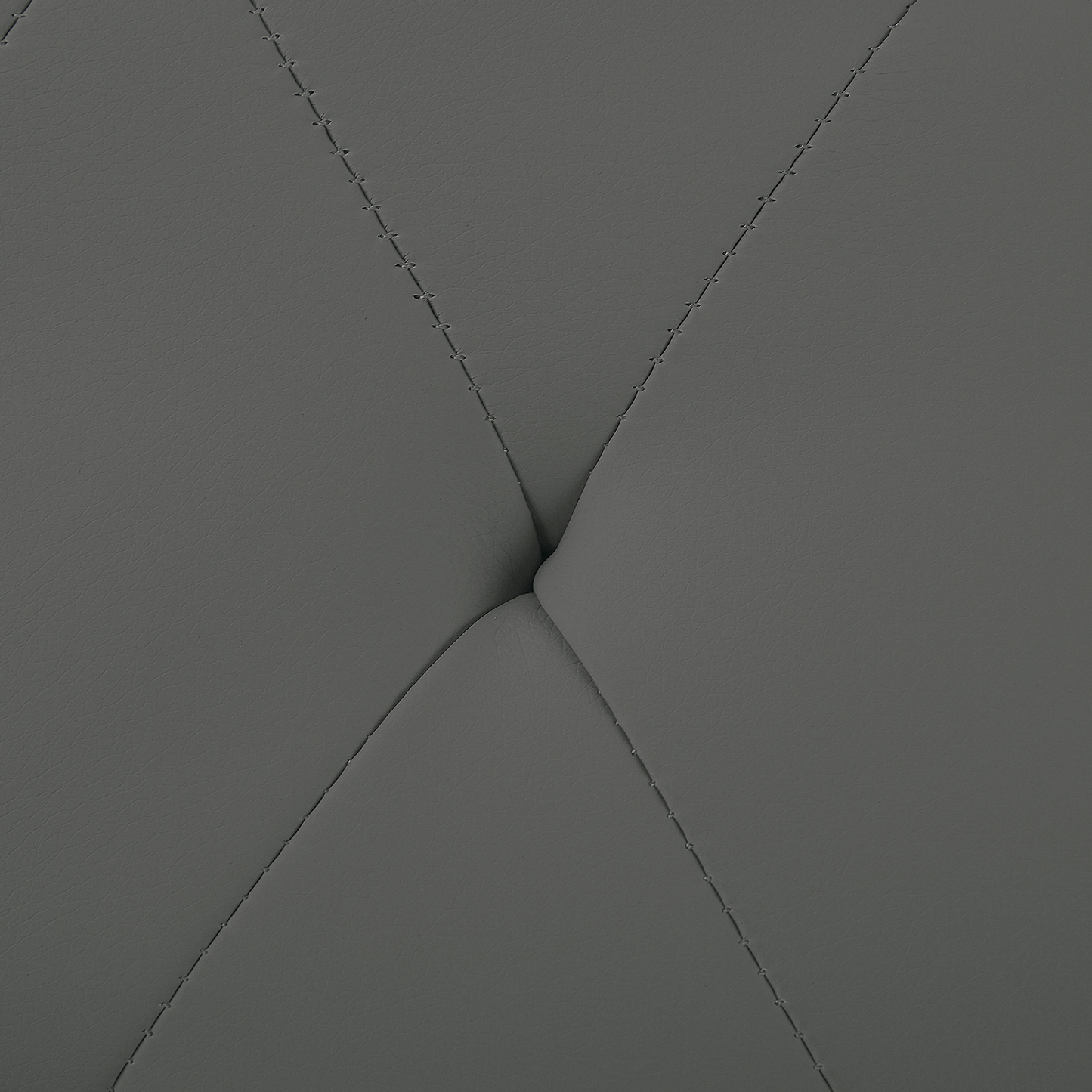 Bettbank Kunstleder grau schwarze Metallbeine 104 cm ESSONNE