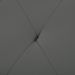 Bettbank Kunstleder grau schwarze Metallbeine 104 cm ESSONNE