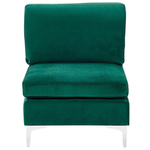 3-Sitzer Modulsofa Samtstoff grün mit Metallbeinen EVJA