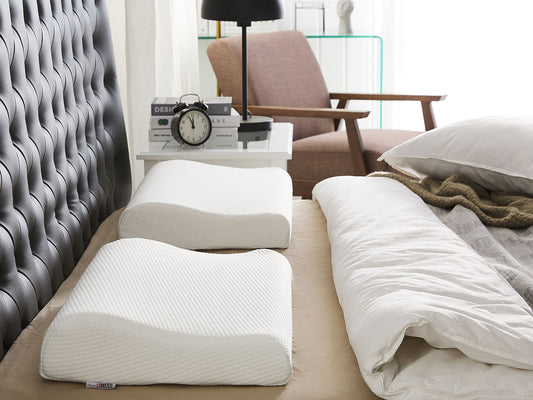 Kopfkissen AMNE Hoch Memory-Schaum 57 x 35 cm Weiss