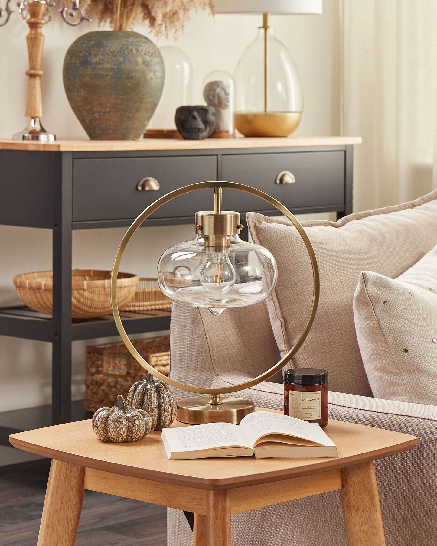 Tischleuchte SEVERN Metall Gold