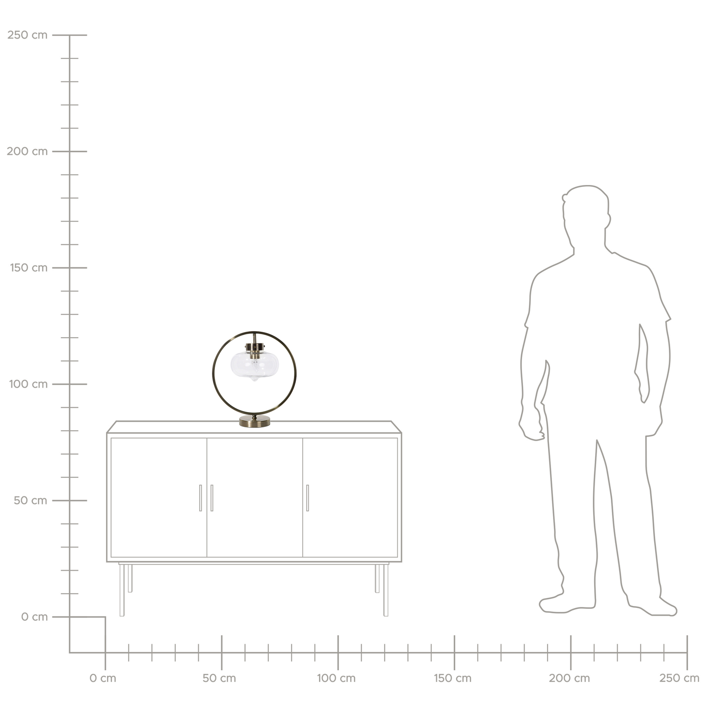 Tischleuchte SEVERN Metall Gold