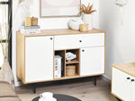 Sideboard mit 2 Türen ITACA 78 cm Braun / Weiss