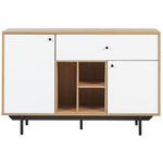 Sideboard mit 2 Türen ITACA 78 cm Braun / Weiss