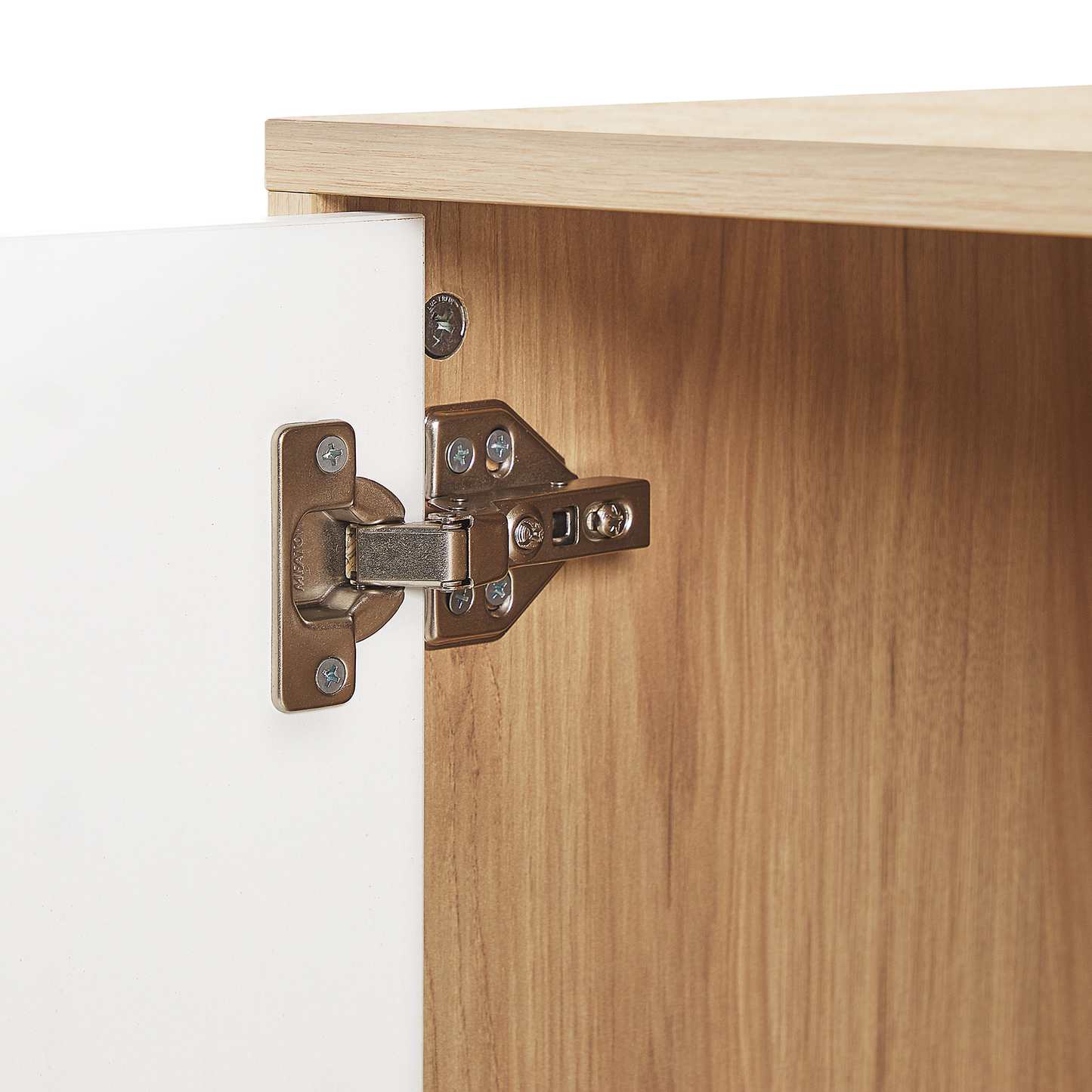 Sideboard mit 2 Türen ITACA 78 cm Braun / Weiss