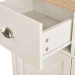 Sideboard beige / heller Holzfarbton 2 Schubladen Schrank CLIO
