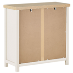 Sideboard beige / heller Holzfarbton 2 Schubladen Schrank CLIO