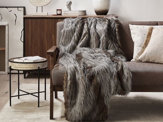 Kuscheldecke ASDAD Stoff 150 x 200 cm Braun
