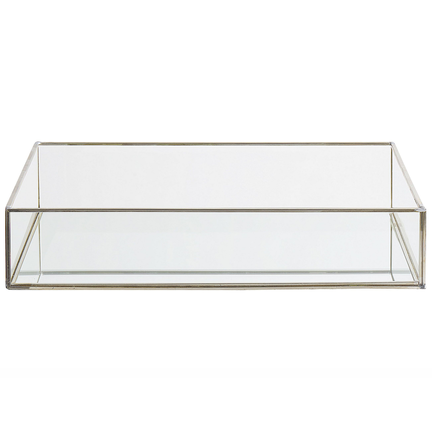 Dekotablett transparent / silber Spiegeleffekt 30 x 20 cm GRENOBLE
